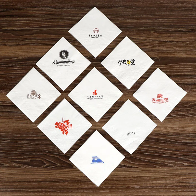Изготовленный на заказ логотип печати Ресторан Бар бумага для лица и тканевых салфеток с servilletas персональный tovaglioli Carta Ristoranti