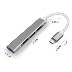 High Quality 4 in 1 Aluminum Desgin USB-C HUB 2.0 3.0 Multiport Adapter For  Laptop Mutil Function Adapter