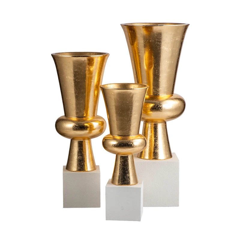130cm Tall Gold Centerpieces Vase For Wedding Table Vase Mariage Trumpet Floor Wedding Vase