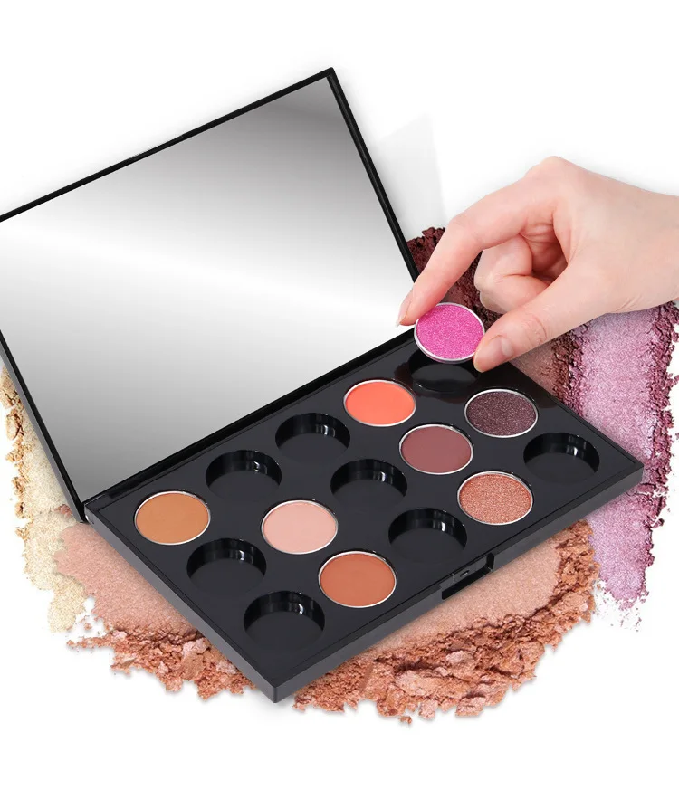 Private Label High Pigmented Vegan Long Lasting Eyeshadow Pan Custom Logo Miss Rose Make Up Eye Shadow Palette