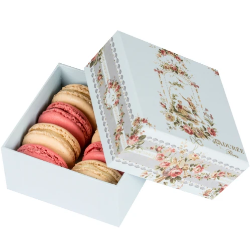 Customized Color Printed Logo Luxury Macaroon Box Cardboard Paper Box For Sweet Food Container Packaging With Lids