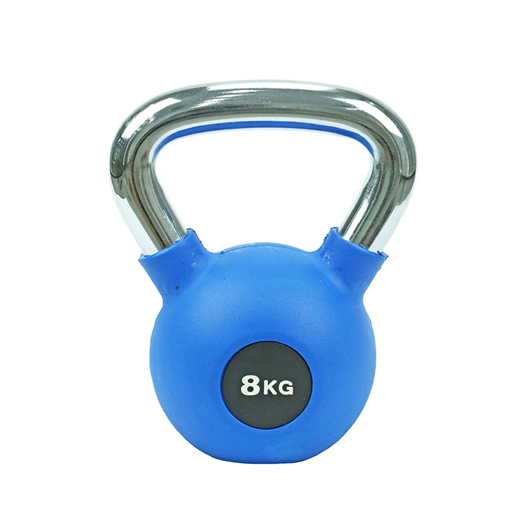 
Cheap Price Blue Rubber Coated Kettlebells 