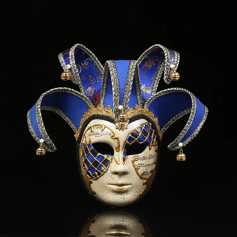 Baige Halloween Woman Ghost Festival Fashion Venetian Clown Party Mask for Women Masquerade Mardi Gras Party Accessory