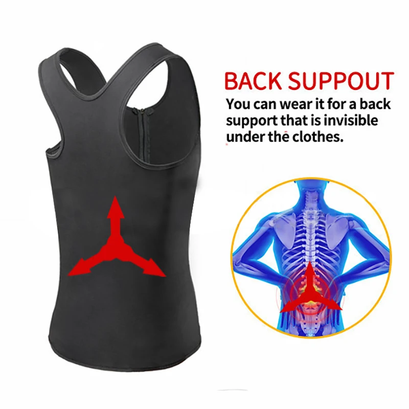 Reductoras Gym Mens Waist Trainer Double Belt Workout Hot Neoprene Body Shaper Fitness Tank Tops Home Gym Sauna Suit Sweat Vest