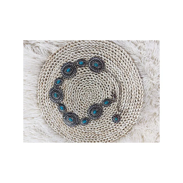 RTS Custom Girls Concho  Western Jewelry Turquoise Belts Fashionable Accessories For Kids