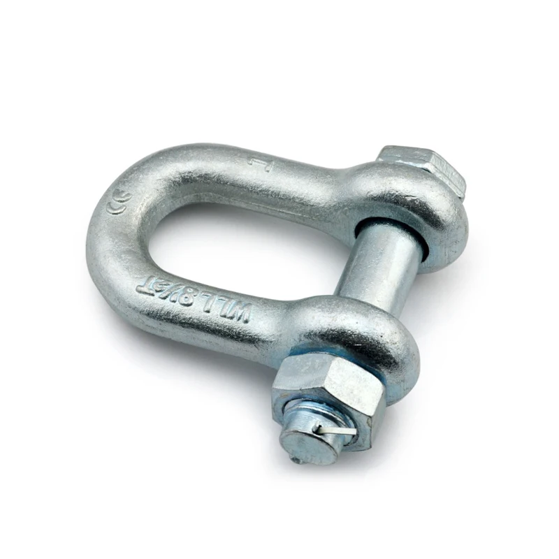 D-ring shackle for wire lifting carbon steel rigging accessories factory supply d shackles 10 ton