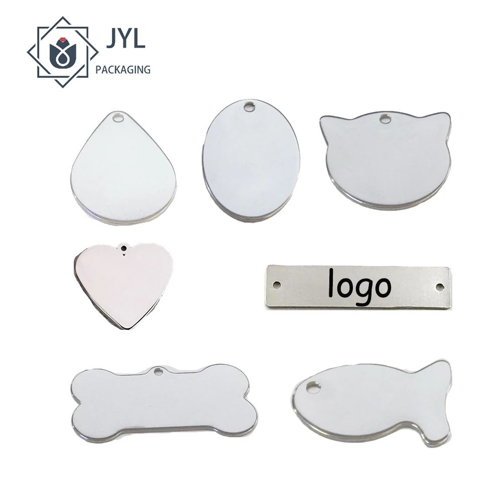 Etiquetas para ropa necklace round blank handbag nomear custom metal signs tag for jewelry apparel handbag swimwear rope