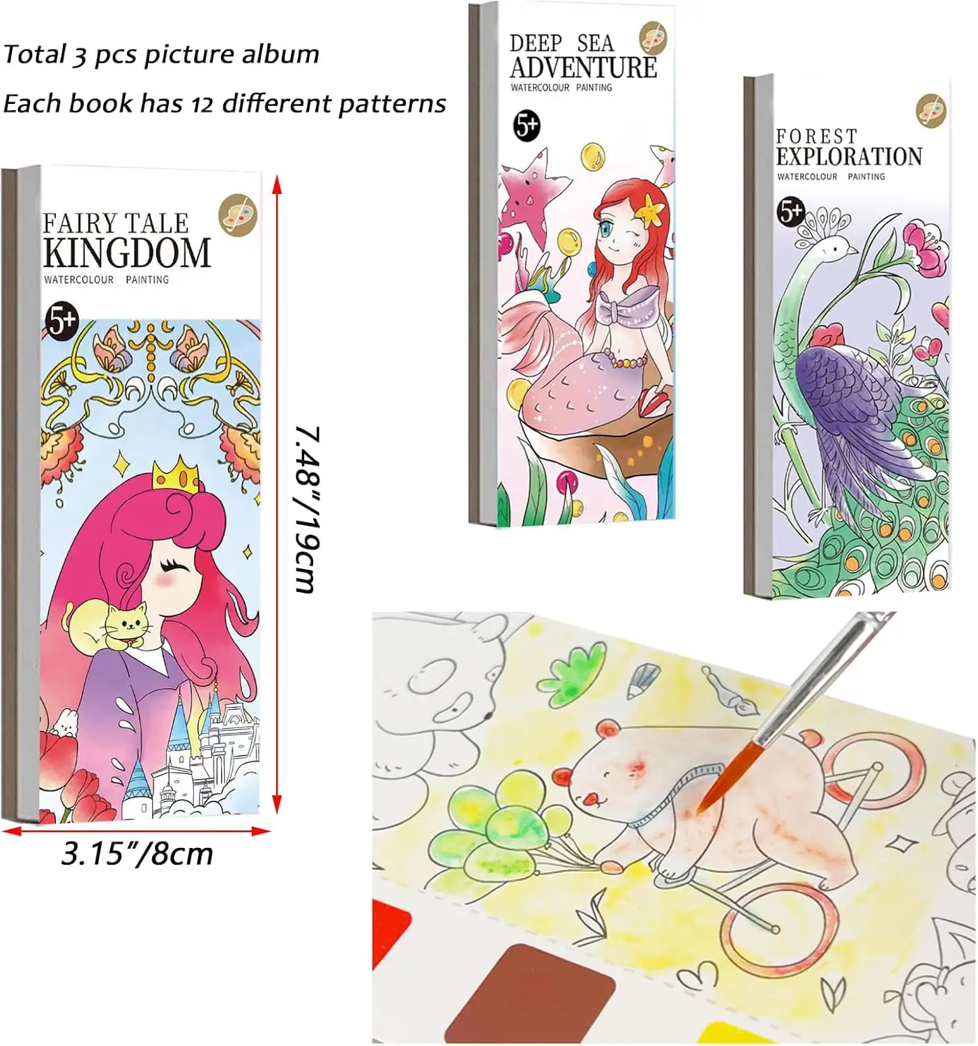 China Suppliers Flower Watercolor Painting Book Note Paint Water Coloring Notes