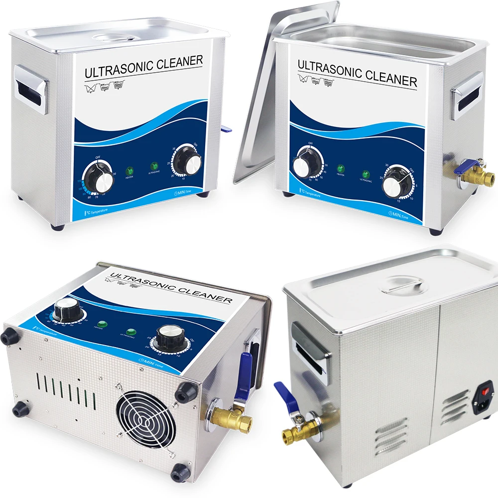 40Khz 6.5L Soaking Tank PCB Cleaning Machine for Jewelry Dental Metal Screw Mold Engine Parts Glassware Ultrasonic Bath Cleaner