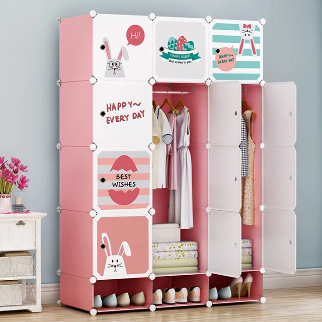 
Bedroom Foldable Cabinets Metal Colour Cube Wardrobe Kids Wardrobe Bedroom Furniture 