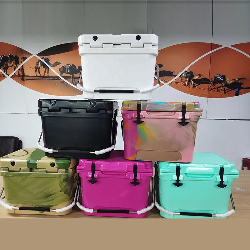 New Arrival 20L Car Incubator Outdoor Fishing Refrigeration Ice Bucket Camouflage Tie-Dye Cold Chain Box Food Preservation Box