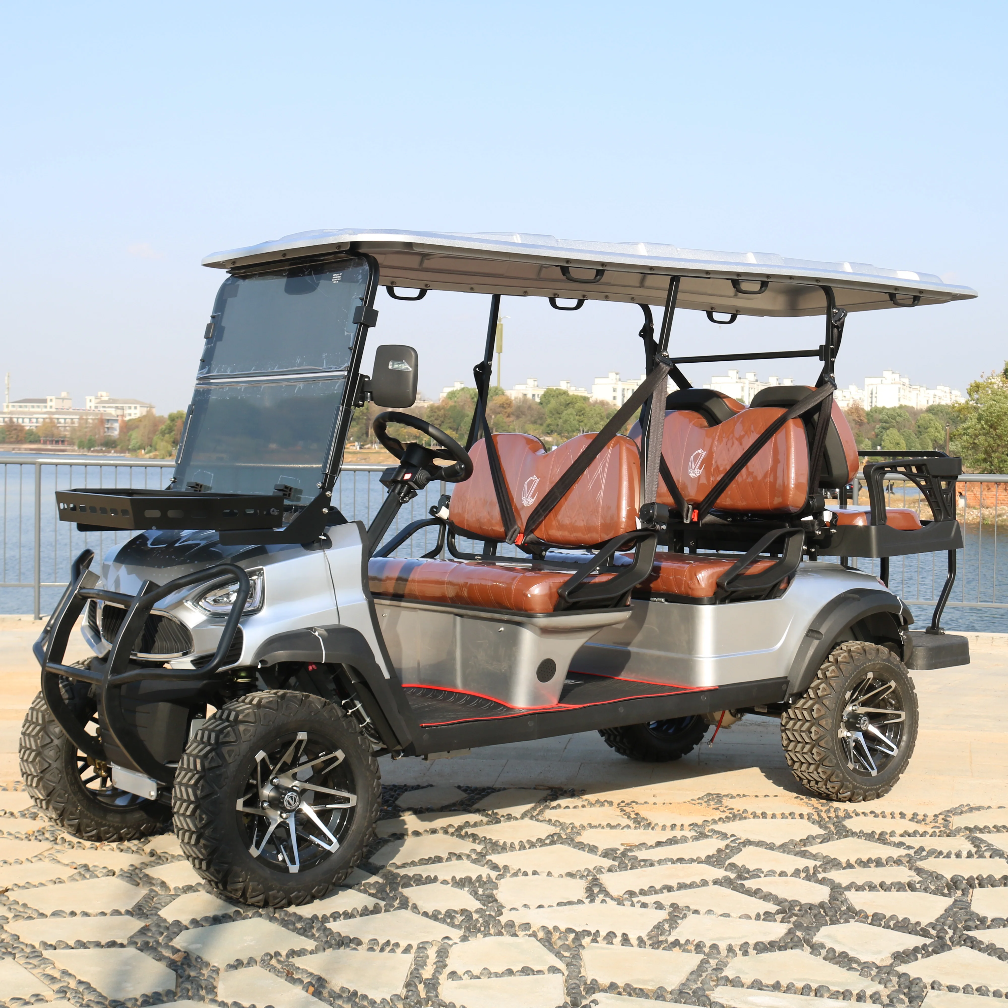 Chinese Manufacture 48V 3.8KW Mini 6 Seat Electric Golf Cart For Hotel Travel