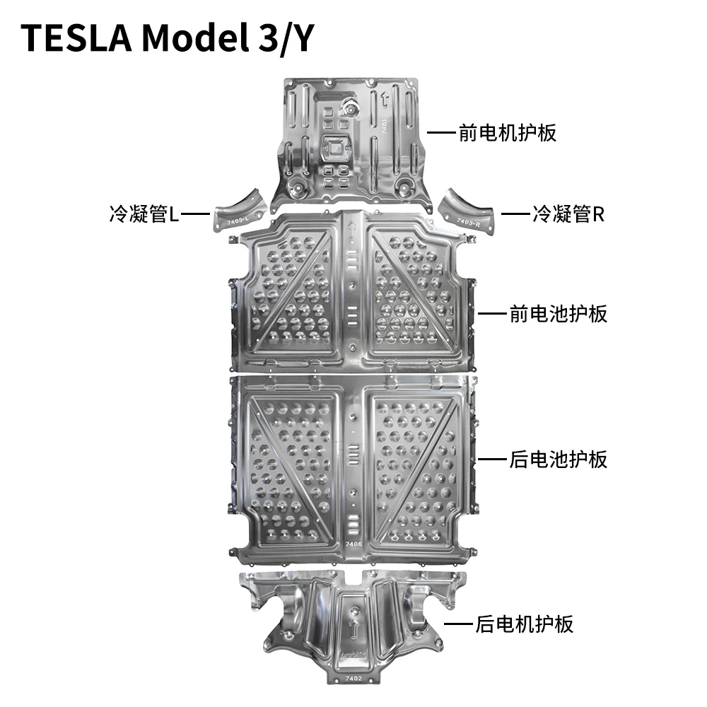 Защитная пластина для защиты двигателя модели Tesla Y модель 3 s