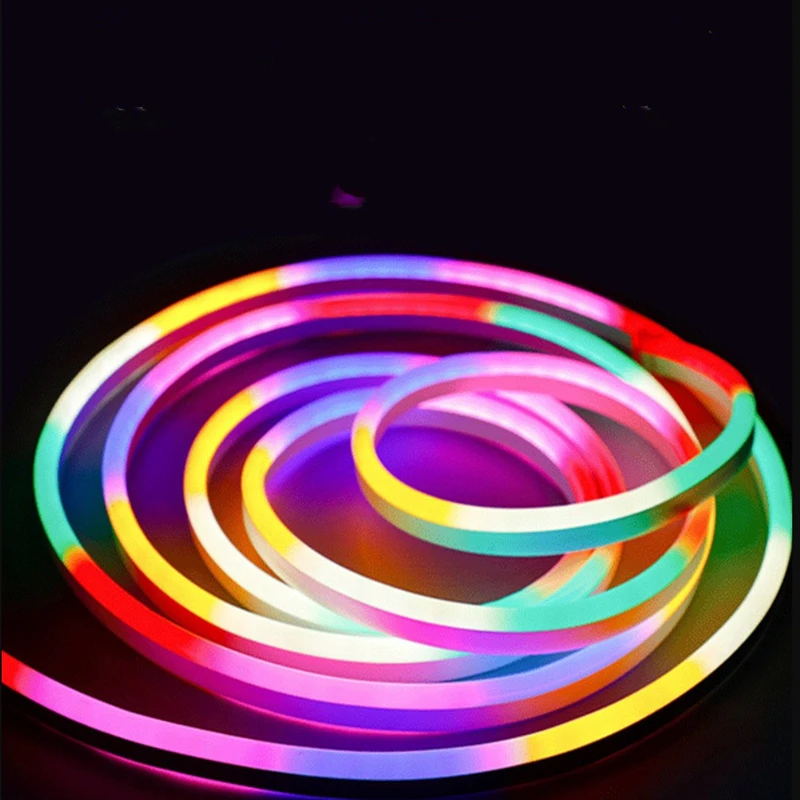 Factory direct sales Cheap Tube 6*12mm 120leds 10mm cold white 5050RGB With connector Neon led flex strip light