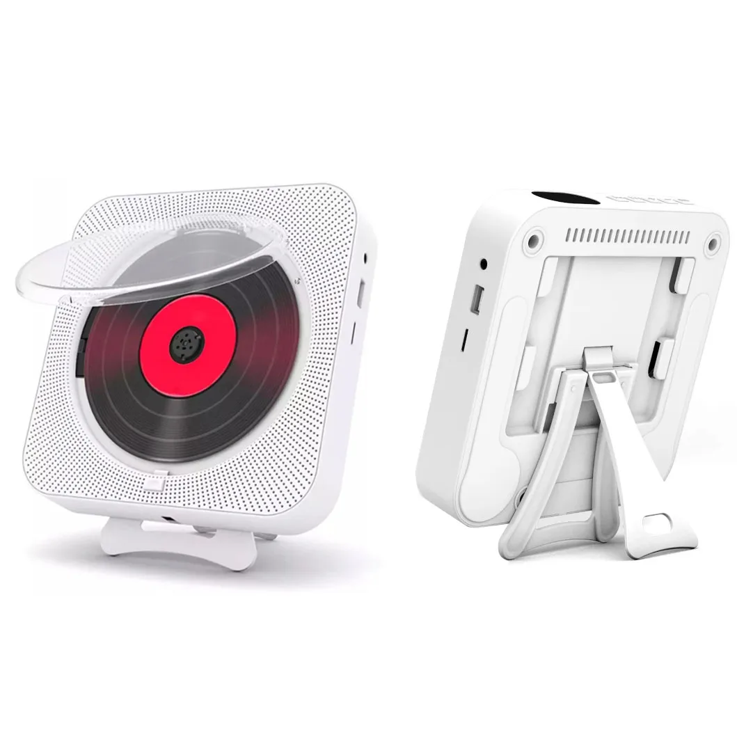 Портативный CD-плеер Bluetooth динамик стерео CD-проигрыватель светодиодный экран настенный CD-музыкальный плеер с ИК-пультом дистанционного управления FM-радио