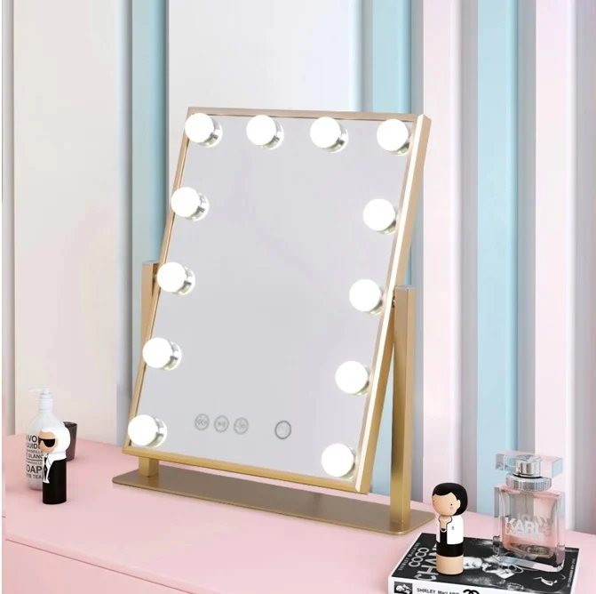 
Mini Desktop Hollywood Mirror with Bluetooth Speakers in New Style 