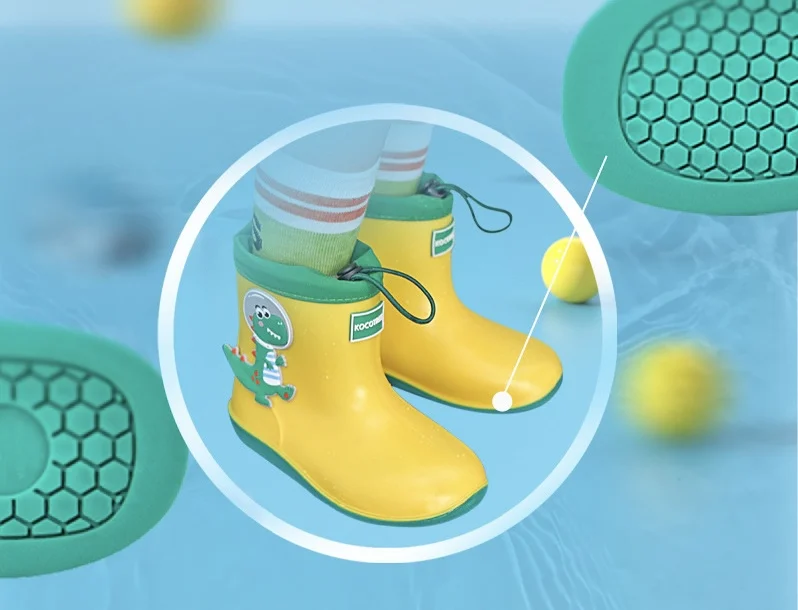 Cartoon Unisex Waterproof Polyester Children Girls Short Rain