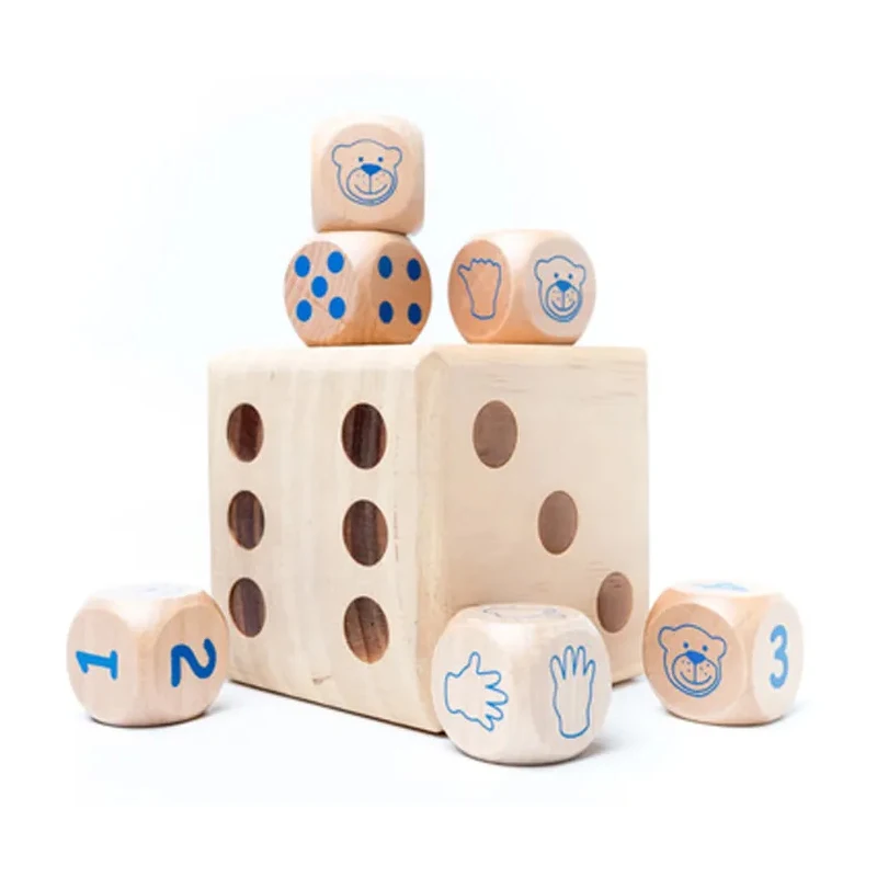 Wooden dice with the pantograph Custom Wooden Dice Set