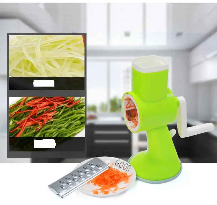 Wholesale Rotary Handheld Vegetable Slicer Cheese Grater food chopper rotary vegetable cutter