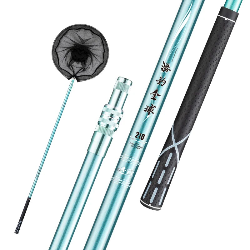 2.1m 2.4m 2.7m Fish Landing Net Carbon Handle Fishing Landing Net Fishing Net Fishnet