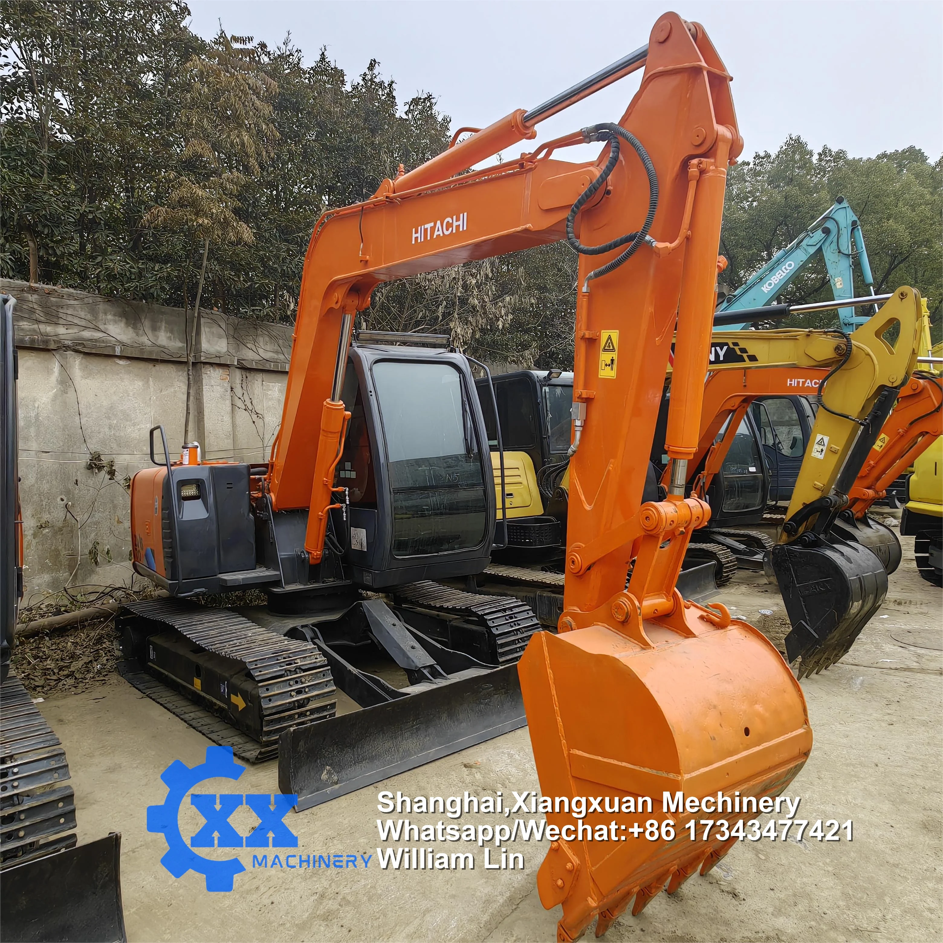 HITACHI ZA70 подержанный экскаватор с меньшими рабочими часами 7 тонн оригинальный японский на складе для продажи