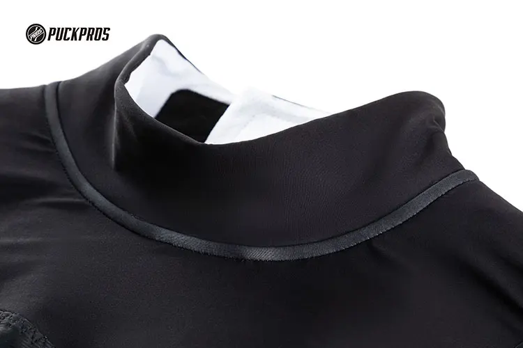 Professional custom hockey neck guard shirt cut resistant long sleeve compression hockey top