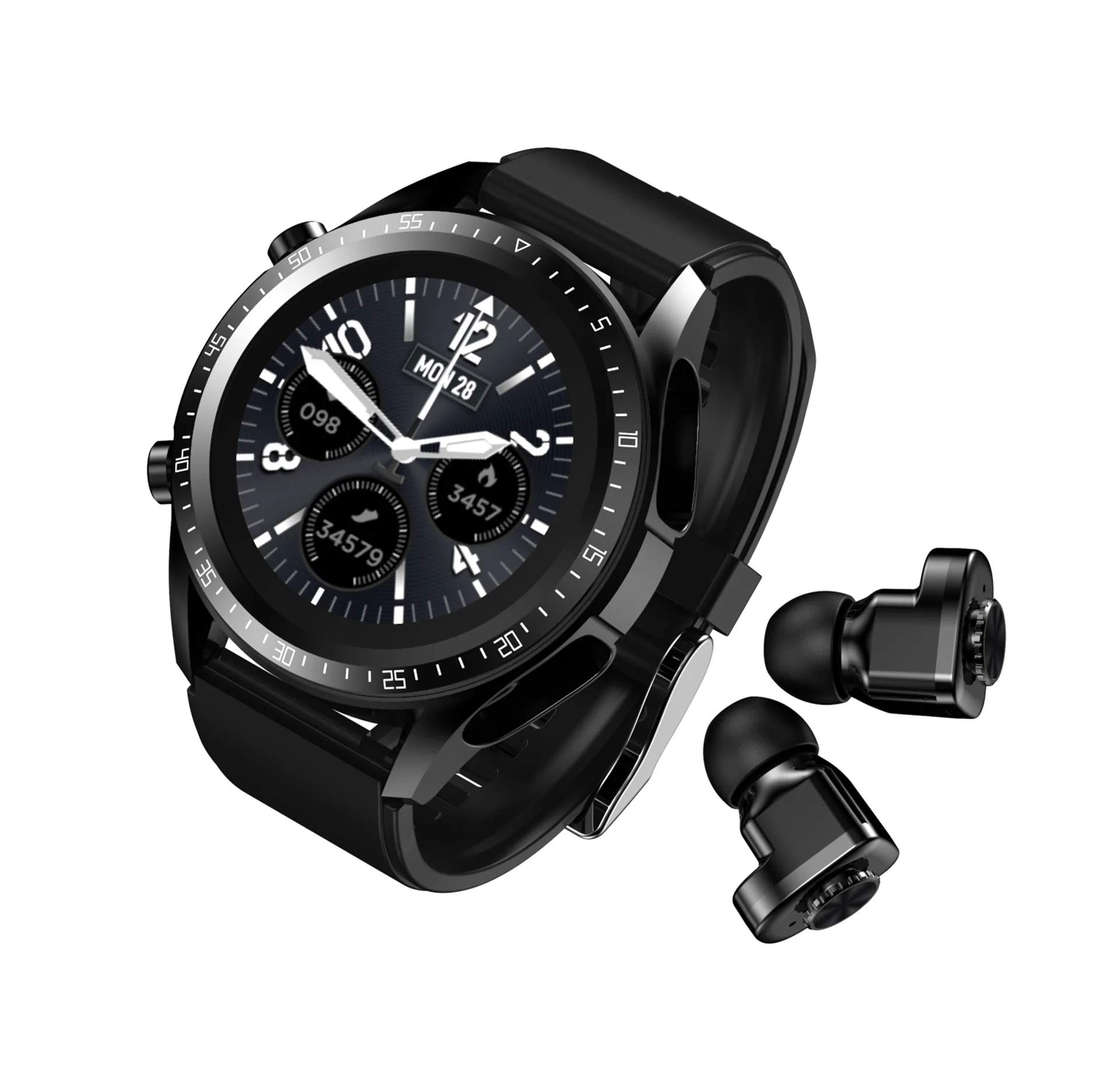 2022 spot 2 in 1 earbuds smart watch JM03 sports pedometer heart rate blood pressure blood oxygen music bracelet with earphones