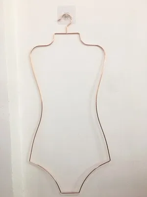Lady Wire Swimwear Body Chrome Hanger Bathing Suit Display Swim Swimsuit Hanger Durable Gold Hangers For Swimwear