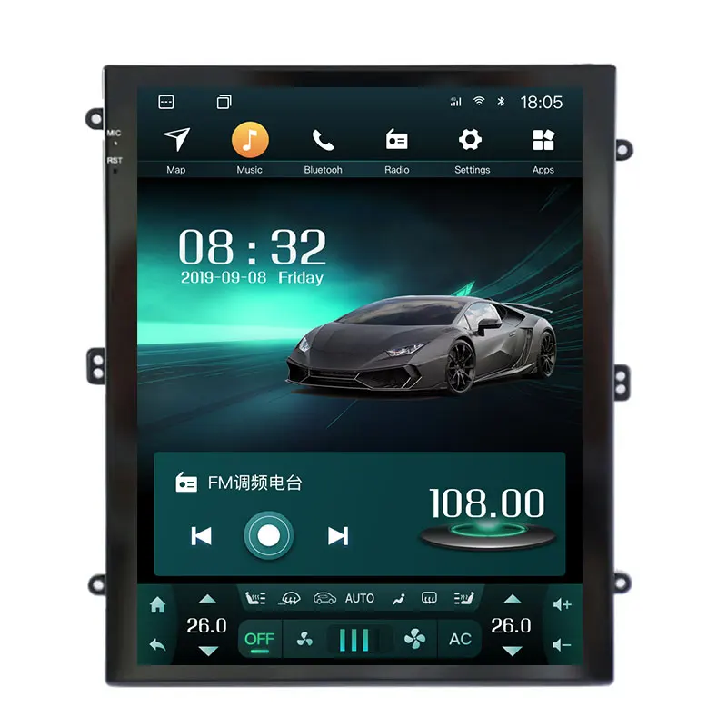 Vertical Screen Android Carplay Car Radio Dvd Player Stereo Video Audio Gps Navigation System For Jeep Wrangler