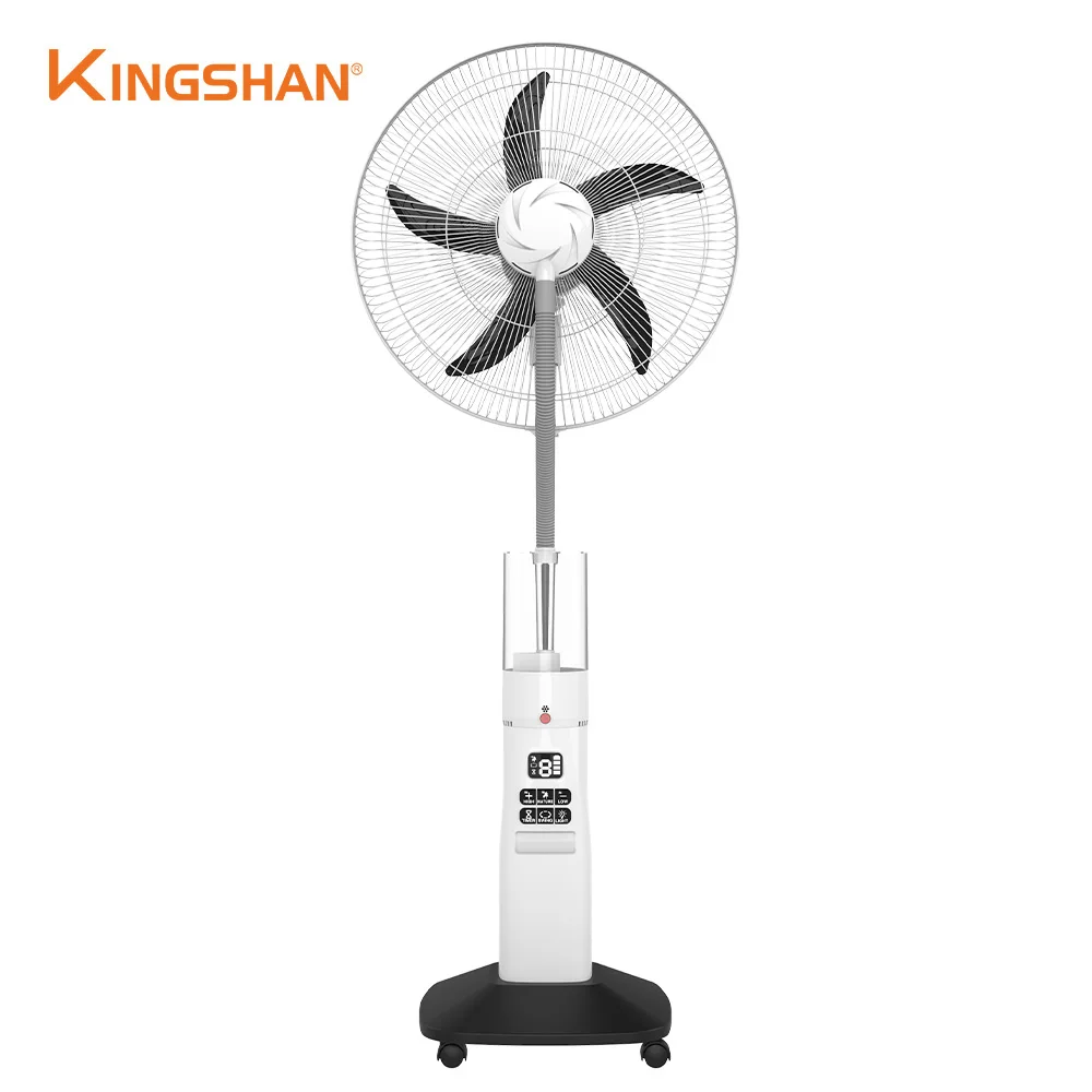 18 Inch AC/DC Emergency Mist Fan 4.5Ah With 9 Wind Speeds USB Remote Standing Rechargeable Stand Fan