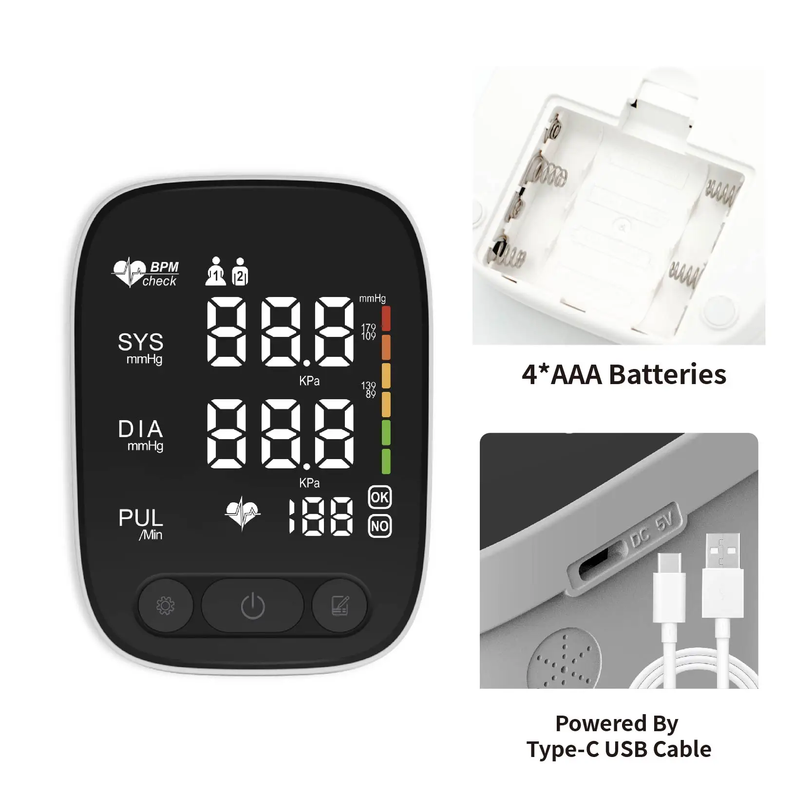 Household Electric Digital Blood Pressure Monitor Tensiometer Cuff Upper Arm BP Machine Sphygmomanometer Blood Pressure Meter