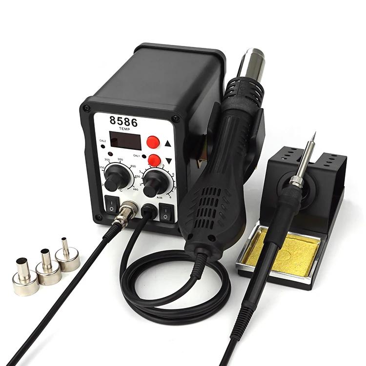 Hot Sellers  Digital Display Hot Air Soldering Station Soldering Iron Two-in-One Rework Station Air Gun Soldering Station