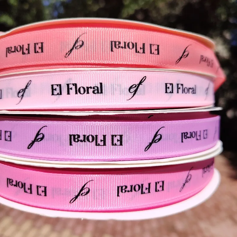 Factory Wholesale custom black Grosgrain Ribbon Personalization ribbons for gift wrap ribbon