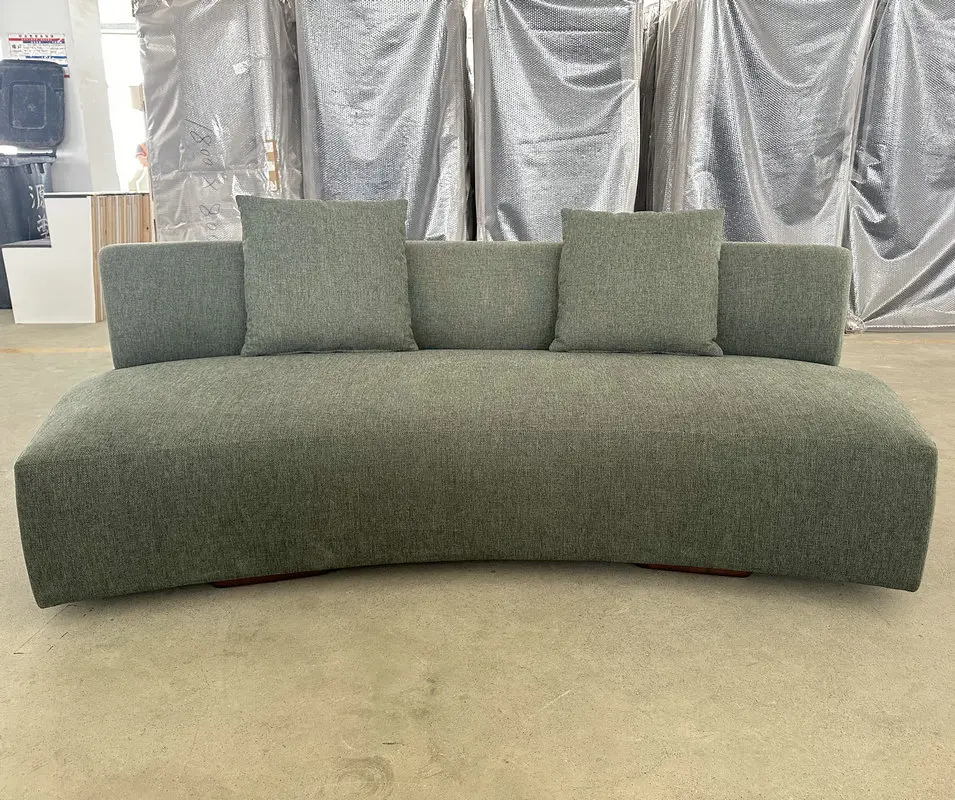 Villa Brown rattan corner sofa luxury solid wood furniture sofa velvet fabric popular Living room Modern rattan sofa set couch