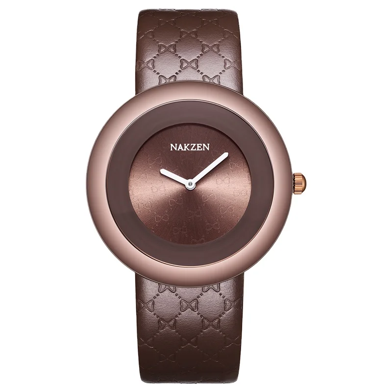
NAKZEN Quartz Watch Women Fashion Wristwatch Leather Ladies Watches Top Luxury Clock Montre Femme Gifts for Womens Reloj Mujer 