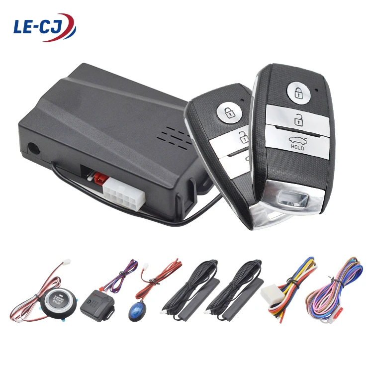 Universal Car Alarm Remote Control PKE Car Keyless Entry Engine Start Alarm System Push Button Remote Starter Stop Auto