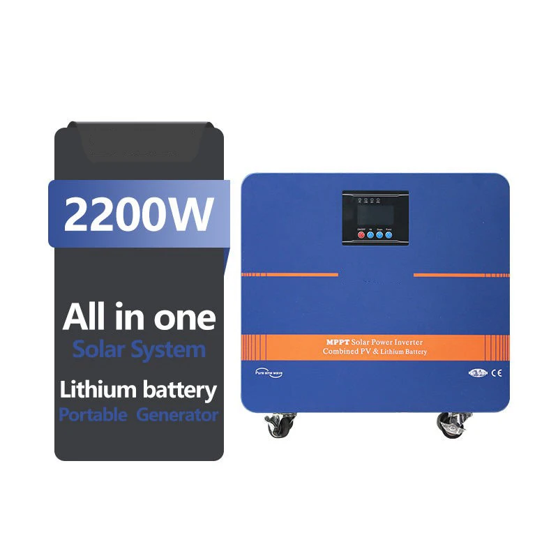 Portable 2200W 2.2kw power frequency pure sine wave built-in MPPT 110V 220V solar hybrid off grid solar  inverter