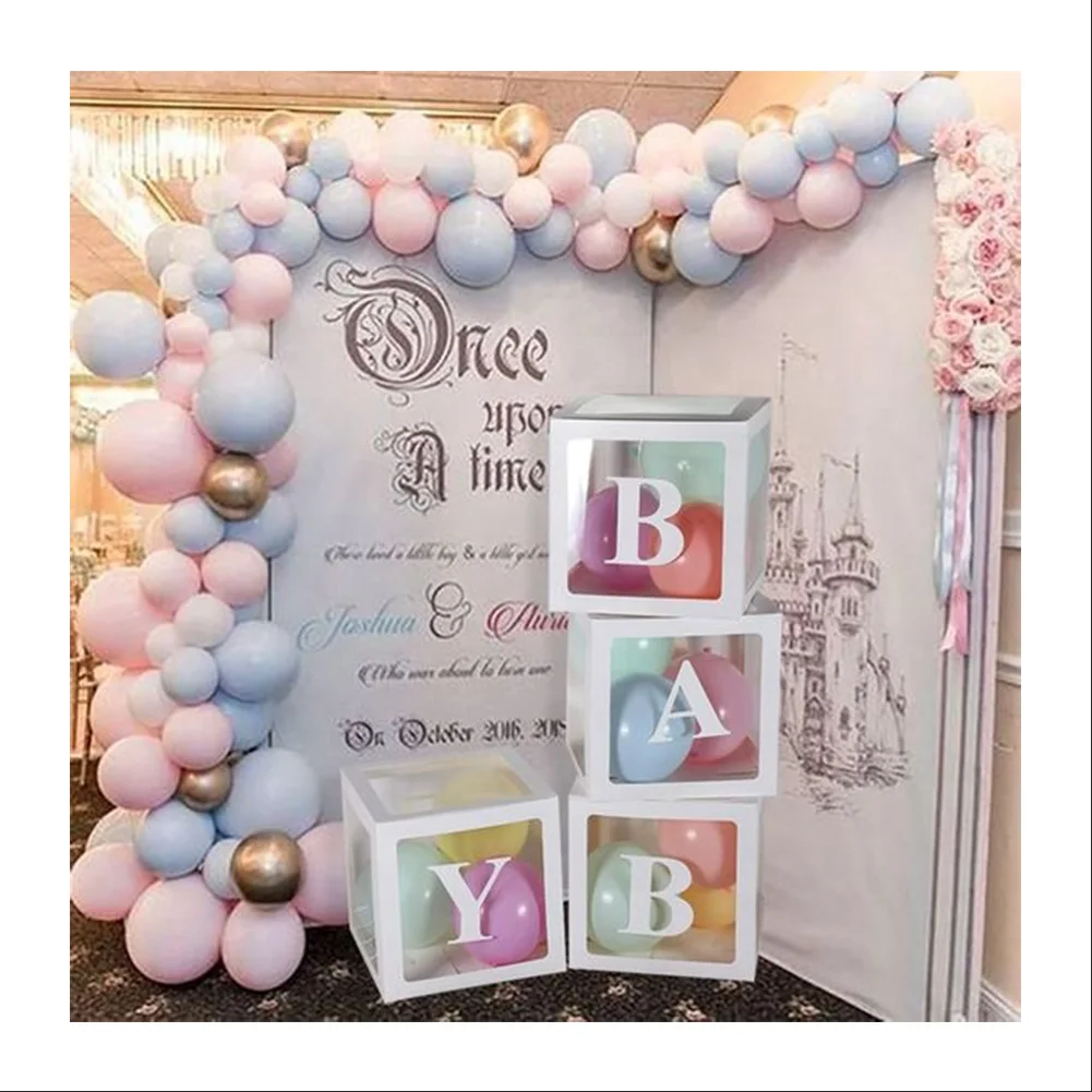 
New product customize baby shower boxes party decorations party supplies hot sale products transparent balloon box 