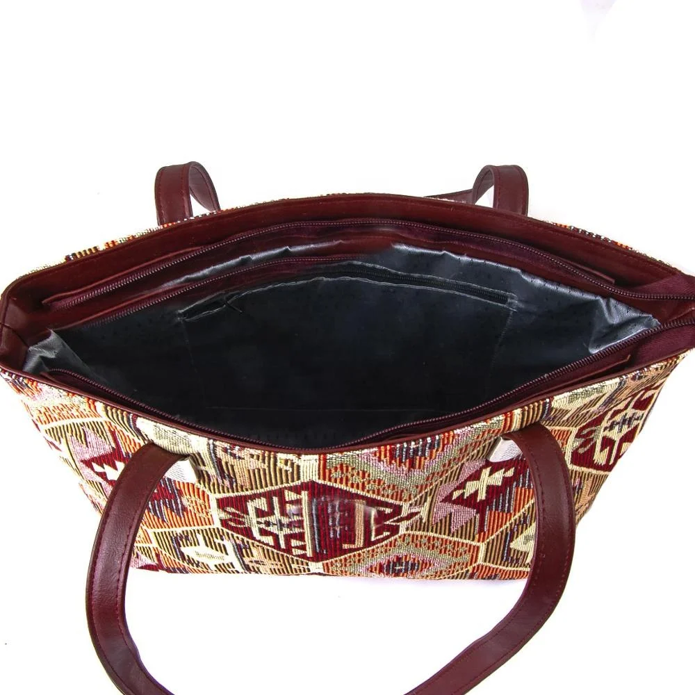 Kilim Designed Tapestry  Bag  Made in Turkey