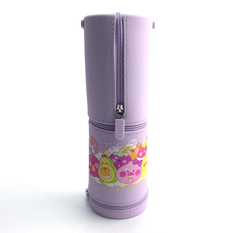 DIY Hole 2 in 1 Usage Silicone Pen Pencil Storage Bags Office Standing Pen holder Stationary School case