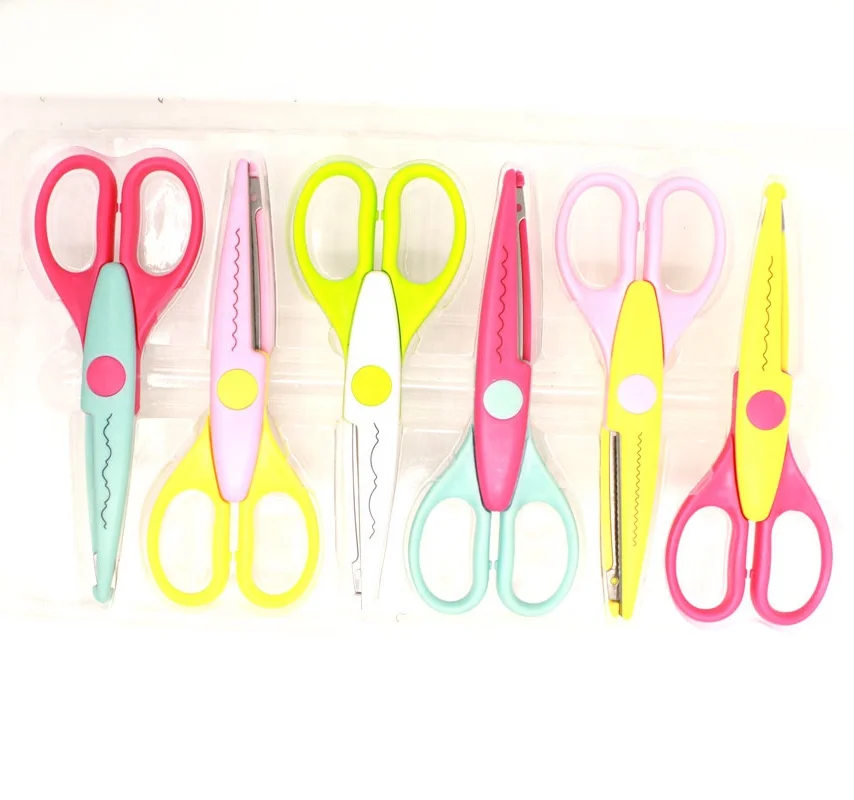 
High quality Paper Edger Pinking Shears Zig Zag Scissors Scrapbooking Decorative Craft Pattern Edged Scissors Paper Trimmer 