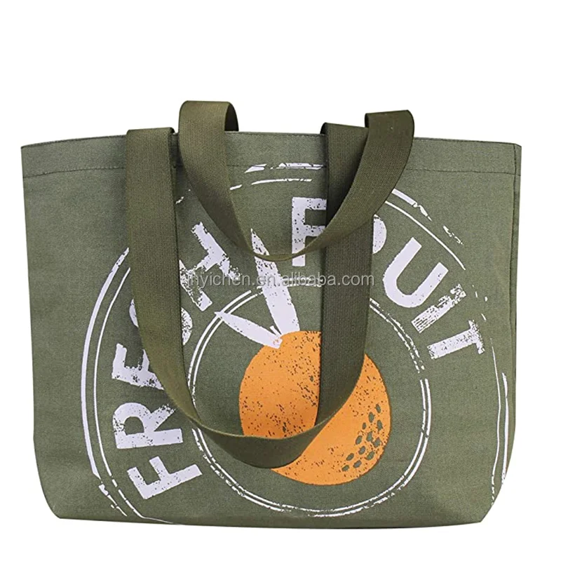 Cotton Canvas Tote Bag Reusable Book Magazine Cloth Bag Shoulder Bag for Beach Travel Shopping Pouch