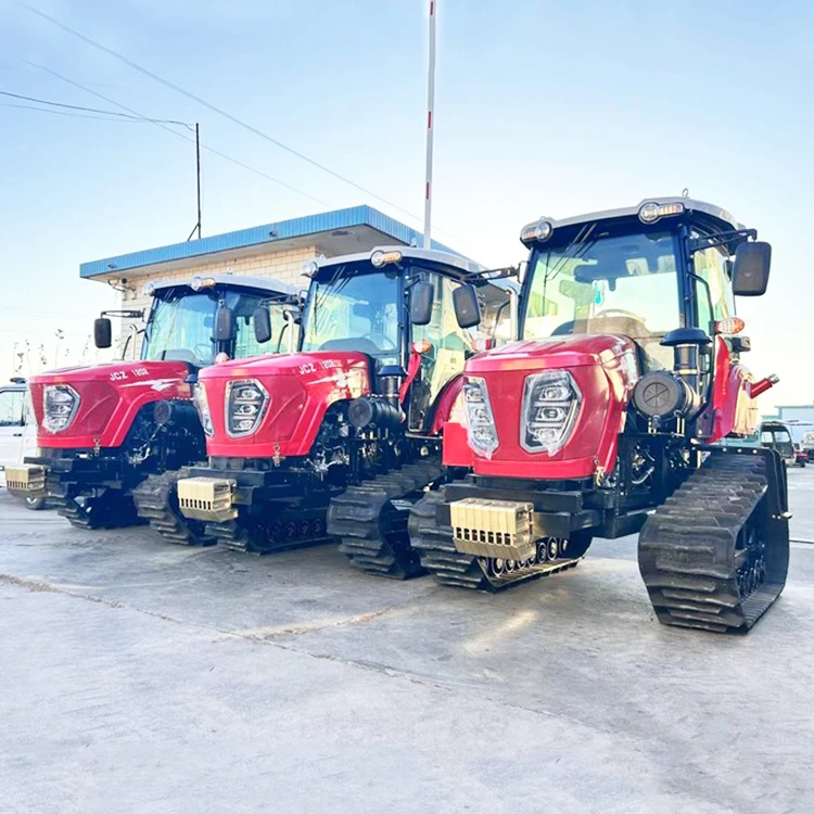 High Horsepower Agricultural Wheel Crawler Compact Tractors Diesel Rotary Tiller With Excavator Bucket