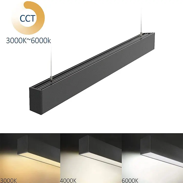 Modern Rectangles Pendant Light Led Chandelier Acrylic Linear Lights Hanging Lamp For Office Supermarket Mall Billiard Room