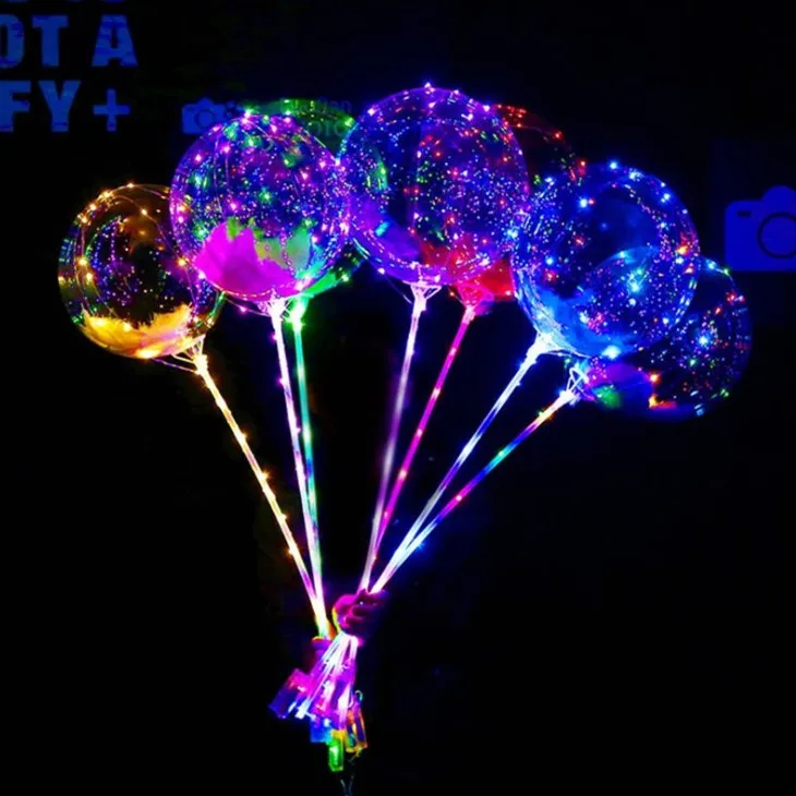 party night led light bubble bobo balloons for night party decoration