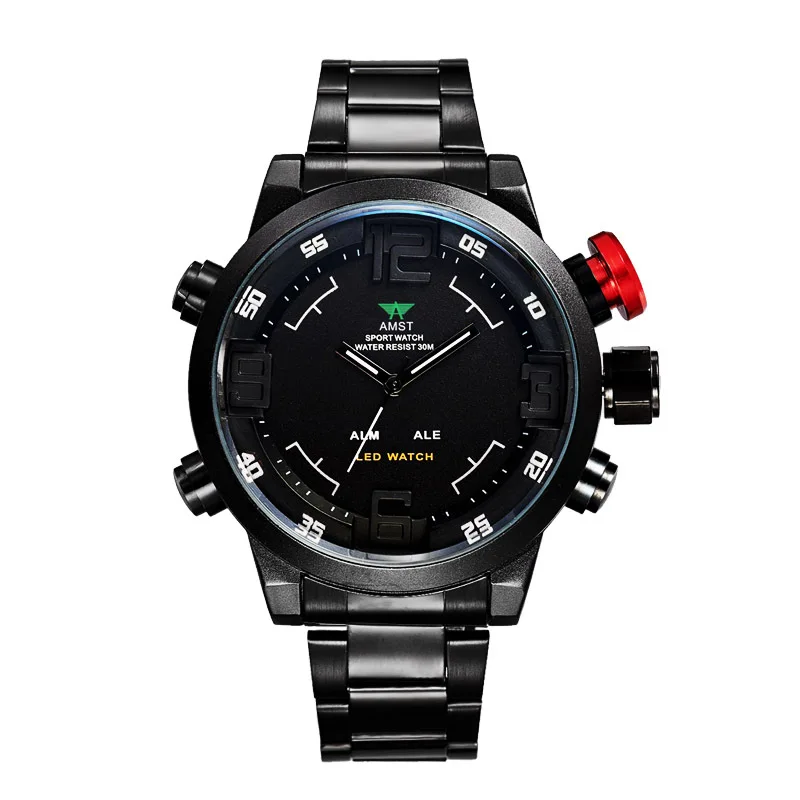 AMST 3006 classy wholesale male quartz watch original steel Strap Luminous lighter Minimalist business watch set
