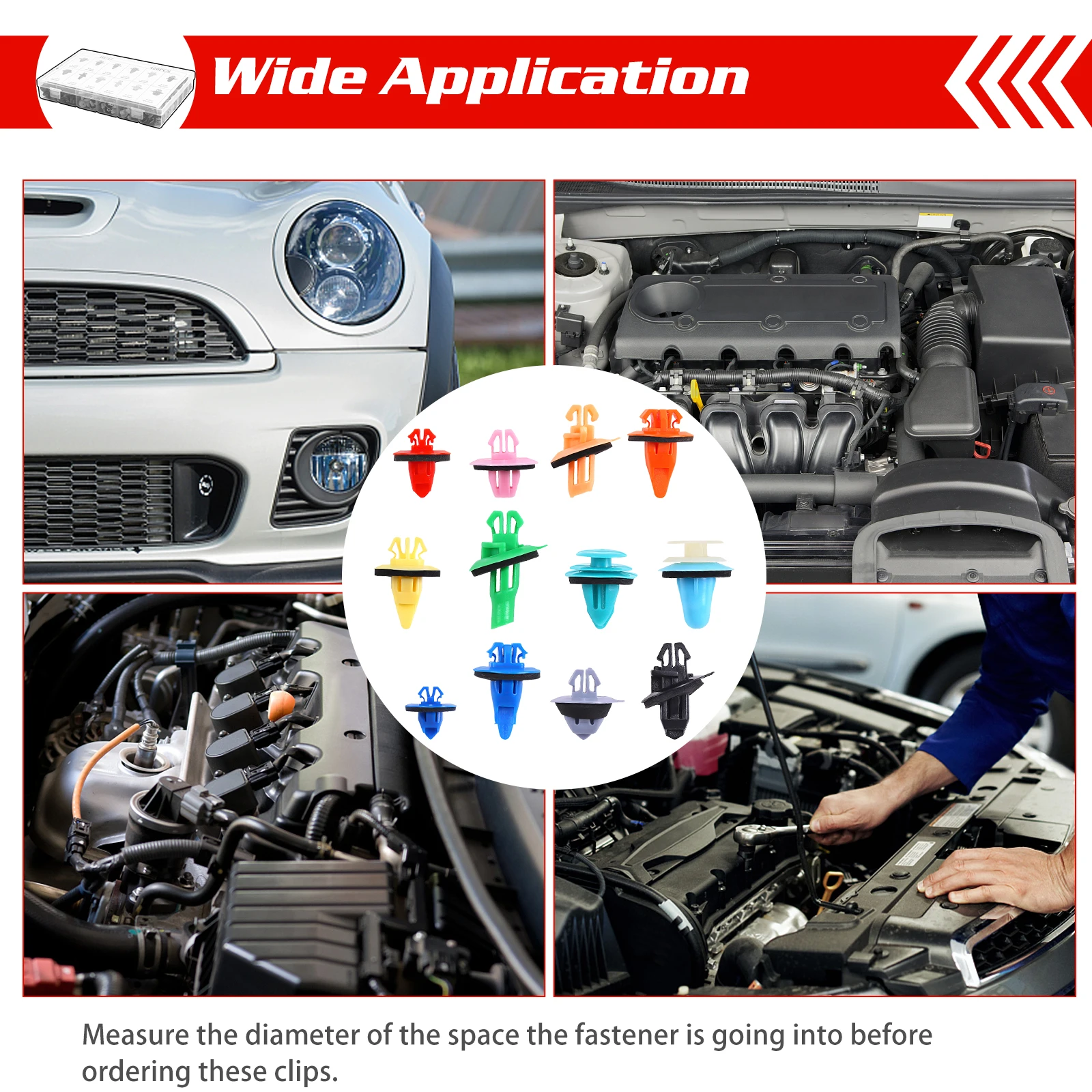 OEM C0355 421pcs Fixed jacket for automobile fender 12 Most Common Sizes Automotive  Retainer Clips with Fastener Remover