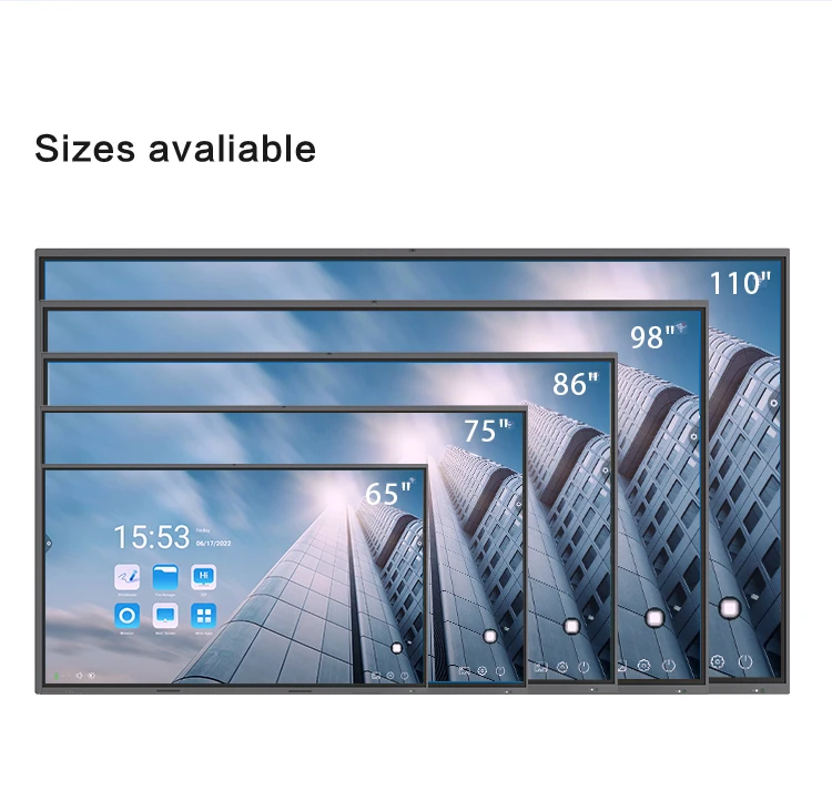 Dropshipping android pc 4K digital signage LCD meeting/teaching interactive whiteboard conference system digital blackboard