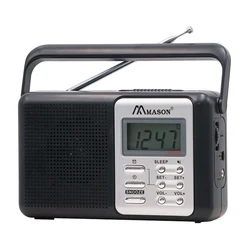 Mason 2022 Hot sell multi-functions  digital fm am portable radio receiver with alarm clock/sleep/snooze setting
