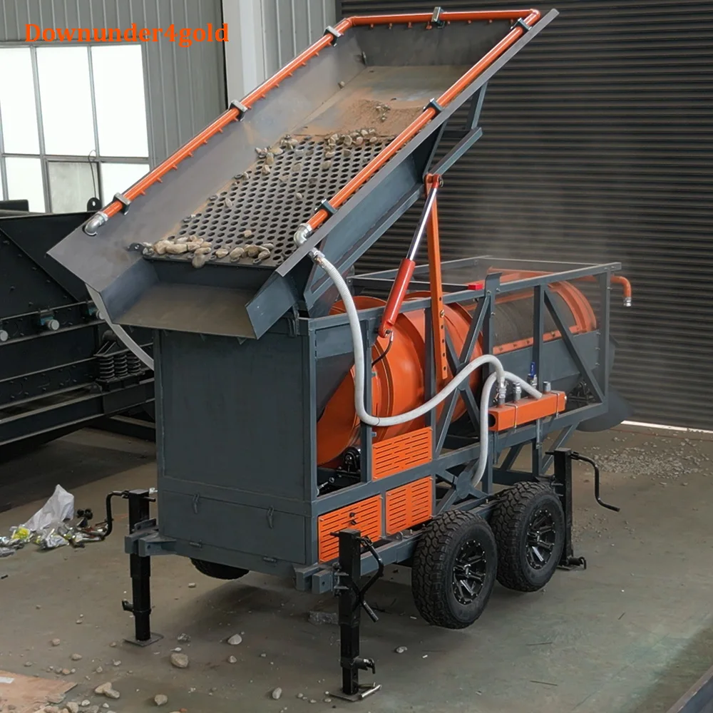 2024 portable trommel drum wash plant for gold  mining